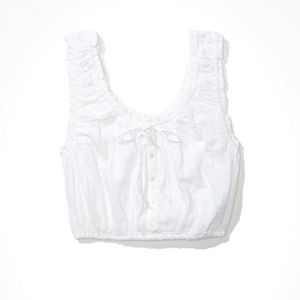 American Eagle Cropped Bubble Tank Top